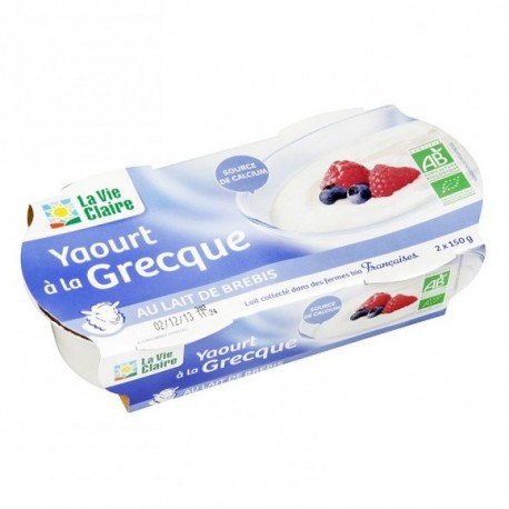 Yaourt grecque nature brebis 400g, Lait de brebis, chèvre